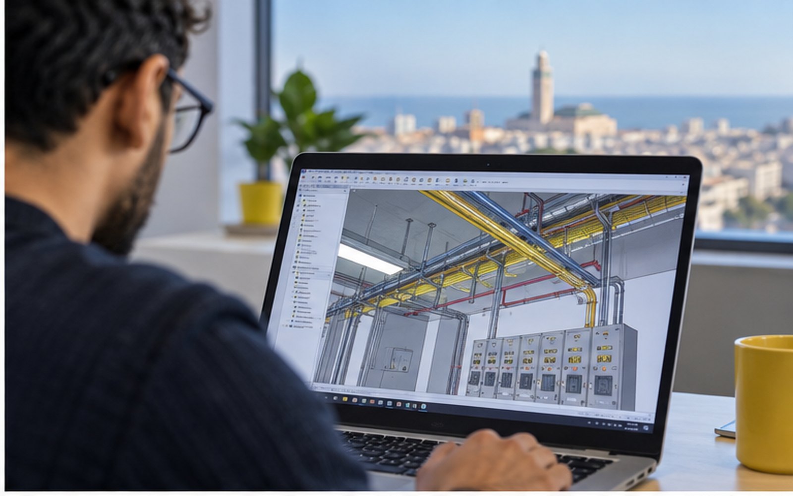 Apprenant créant des circuits et tableaux dans Revit MEP