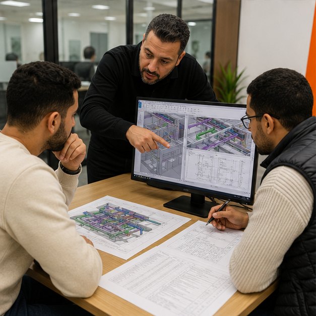 Formateur BIM accompagnant des techniciens à Casablanca