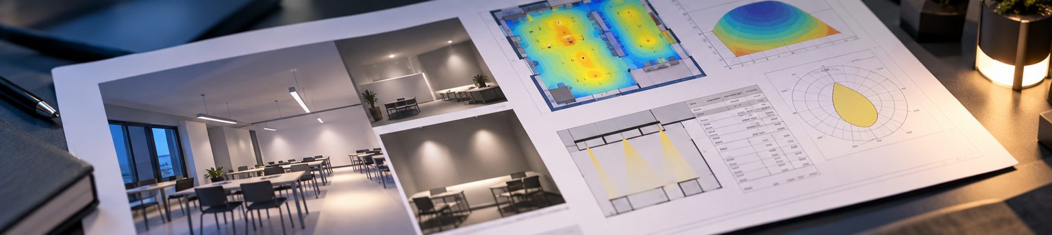 Rapport de calcul d’éclairage produit pendant une formation DIALux