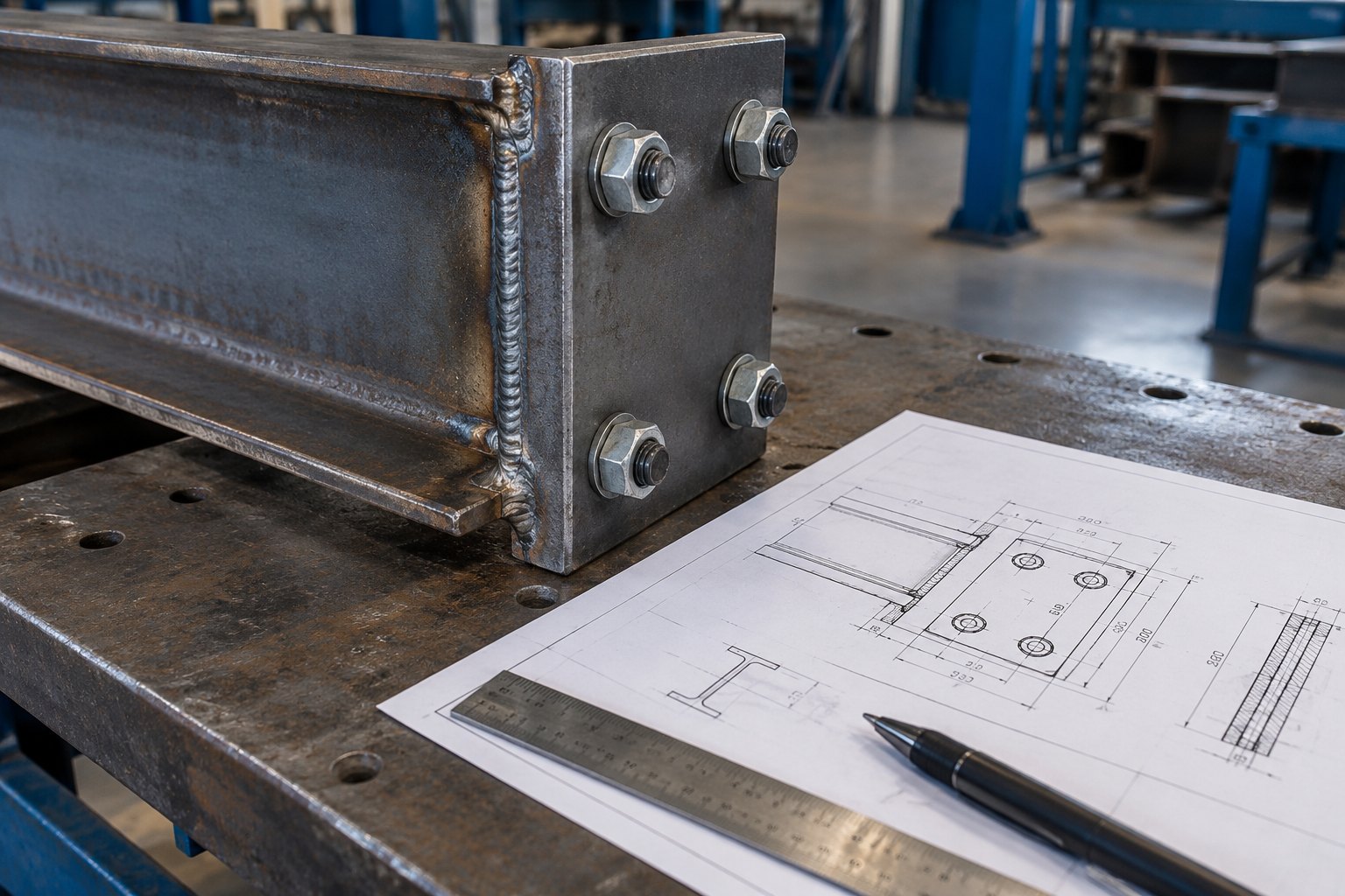 Exemple pédagogique d’assemblage métallique et dessin de fabrication