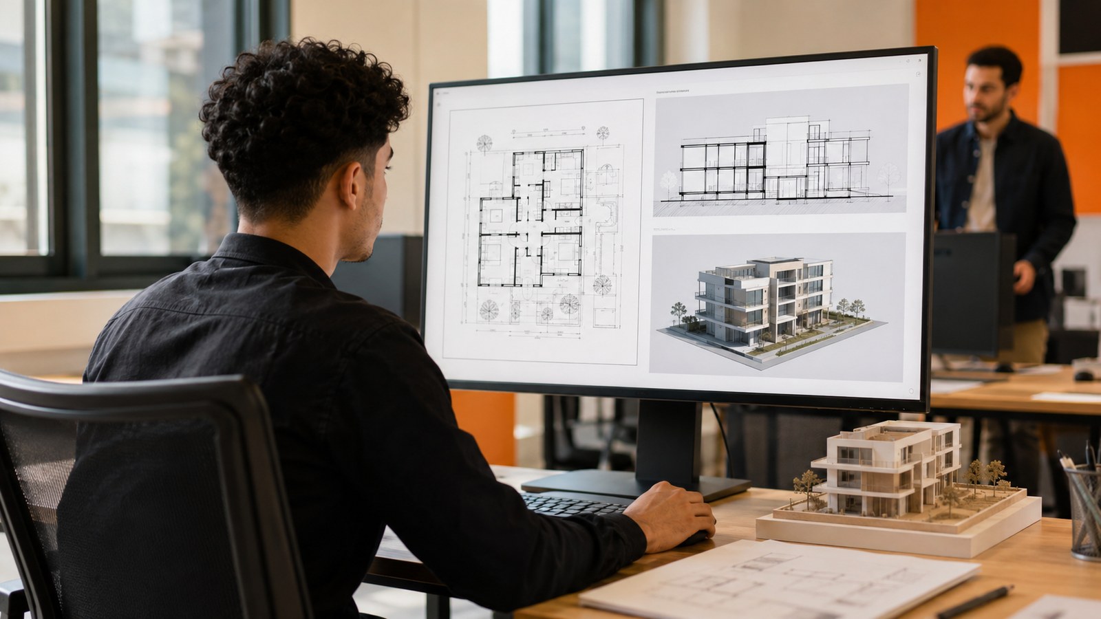 Apprenant construisant un portfolio de dessinateur-projeteur bâtiment au Maroc